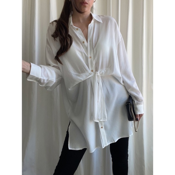 CAMILLE SHIRT — In Off White - Picture 6 of 10